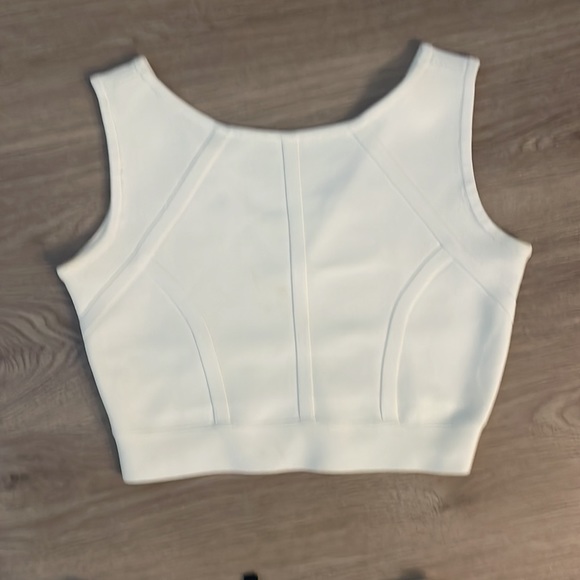 BCBGMAXAZRIA Bandage Bodycon Skirt Crop Top Set White Size Small - Picture 2 of 10